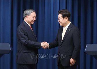 Tổng Bí thư Tô Lâm và Tổng thống Hàn Quốc Lee Jae Myung gặp gỡ báo chí