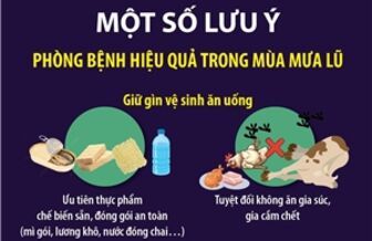 Một số lưu ý phòng bệnh hiệu quả trong mùa mưa lũ
