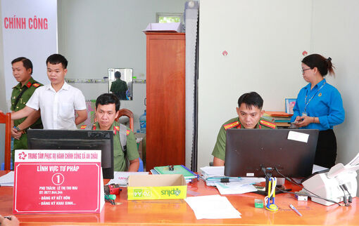 Công an tỉnh An Giang kiểm tra, giám sát an ninh, an toàn các hệ thống thông tin tại xã An Châu