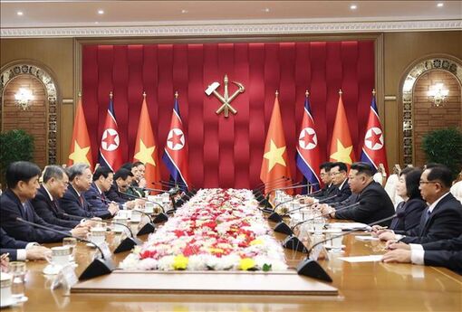 Tổng Bí thư Tô Lâm hội đàm với Tổng Bí thư, Chủ tịch Quốc vụ Triều Tiên Kim Jong Un