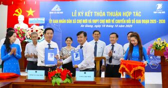 UBND xã và VNPT Chợ Mới hợp tác chuyển đổi số giai đoạn 2025 - 2030