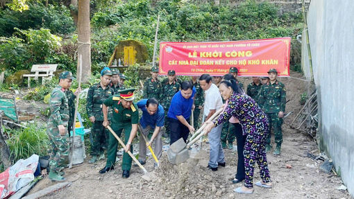 Phường Tô Châu khởi công xây dựng nhà Đại đoàn kết