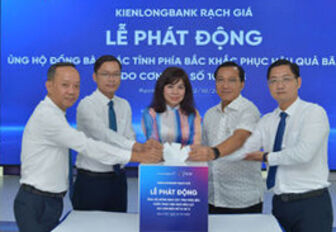 KienlongBank khu vực 9 hỗ trợ đồng bào miền Bắc bị ảnh hưởng bão lũ 86,7 triệu đồng
