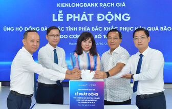 KienlongBank khu vực 9 hỗ trợ đồng bào miền Bắc bị ảnh hưởng bão lũ 86,7 triệu đồng