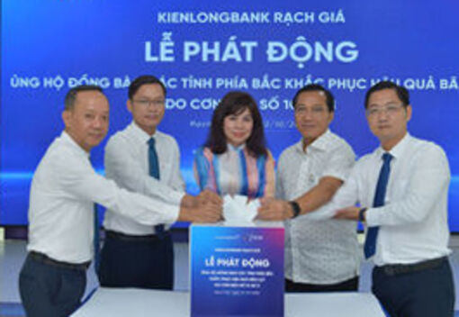 KienlongBank khu vực 9 hỗ trợ đồng bào miền Bắc bị ảnh hưởng bão lũ 86,7 triệu đồng