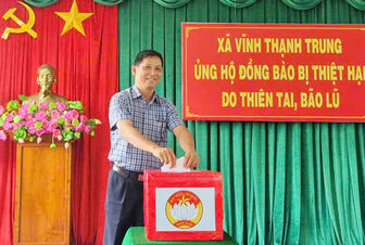 Xã Vĩnh Thạnh Trung phát động hỗ trợ đồng bào các tỉnh miền Bắc bị thiên tai