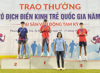 An Giang đoạt 3 huy chương vàng Giải Vô địch điền kinh trẻ quốc gia năm 2025