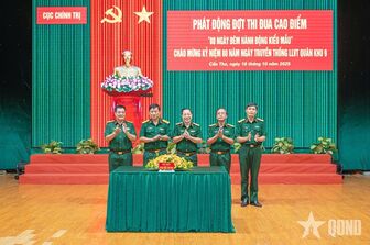 Phát động đợt thi đua cao điểm chào mừng kỷ niệm 80 năm Ngày truyền thống lực lượng vũ trang Quân khu 9