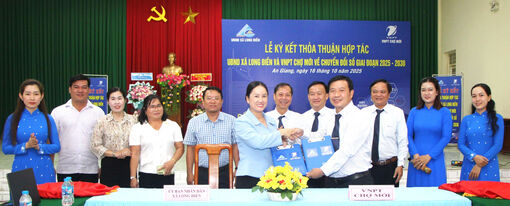 UBND Long Điền và VNPT Chợ Mới hợp tác chuyển đổi số giai đoạn 2025 - 2030