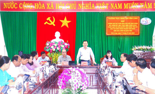 Vĩnh Long: Thông qua dự thảo báo cáo kết quả khảo sát, giám sát thực hiện chính sách pháp luật và nghị quyết của HĐND tỉnh