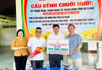 Hội Nông dân tỉnh An Giang khởi công xây dựng cầu nông thôn và bàn giao giếng nước