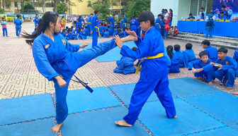 95 thí sinh xã thi thăng cấp sơ đẳng Vovinam lần IV 95 thí sinh xã thi thăng cấp sơ đẳng Vovinam lần IV