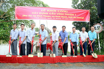 Vĩnh Hanh khởi công xây dựng cầu Vĩnh Thuận 1 Vĩnh Hanh khởi công xây dựng cầu Vĩnh Thuận 1