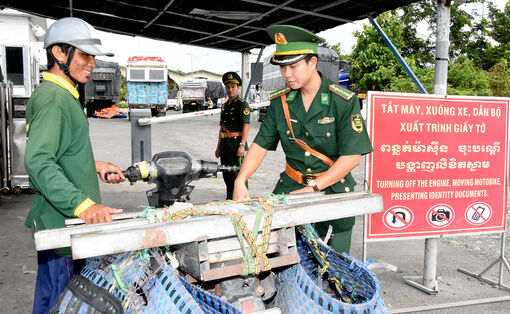 Văn phòng Thường trực Ban Chỉ đạo 389 quốc gia khảo sát công tác phòng, chống buôn lậu tại An Giang