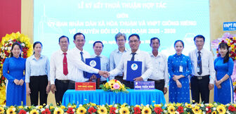 UBND xã Hòa Thuận và VNPT huyện Giồng Riềng hợp tác chuyển đổi số