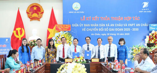 UBND xã An Châu và VNPT An Châu ký kết thỏa thuận hợp tác chuyển đổi số