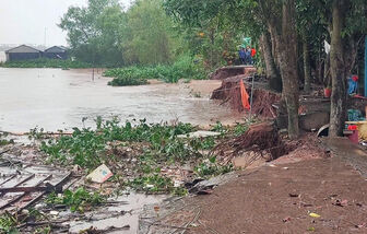 Xã Mỹ Hòa Hưng tiếp tục xảy ra sạt lở bờ sông