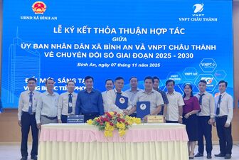 Xã Bình An và VNPT Châu Thành ký kết hợp tác chuyển đổi số giai đoạn 2025 - 2030