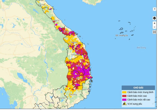 Cảnh báo lũ quét, sạt lở đất do mưa lũ từ Hà Tĩnh đến Lâm Đồng