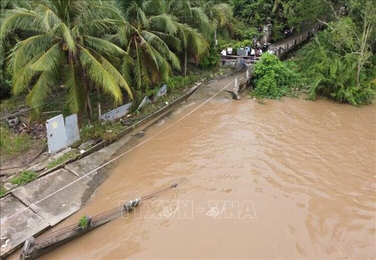 Vĩnh Long: Khẩn trương khắc phục sạt lở bờ sông Giao Hòa