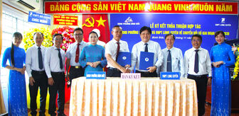 UBND phường Bình Đức và VNPT Long Xuyên ký thỏa thuận hợp tác chuyển đổi số