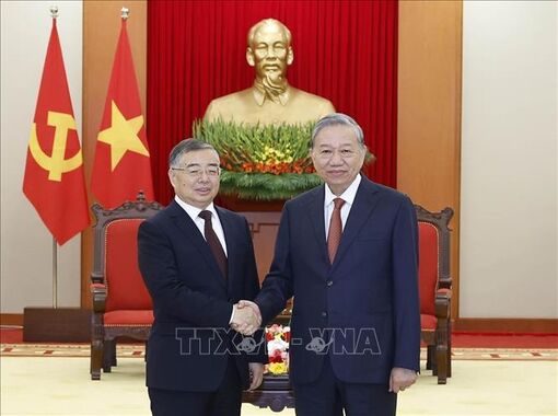 Tổng Bí thư Tô Lâm tiếp Trưởng Ban Tuyên truyền Trung ương Đảng Cộng sản Trung Quốc