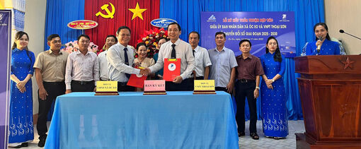 UBND xã Óc Eo và VNPT Thoại Sơn ký kết chuyển đổi số