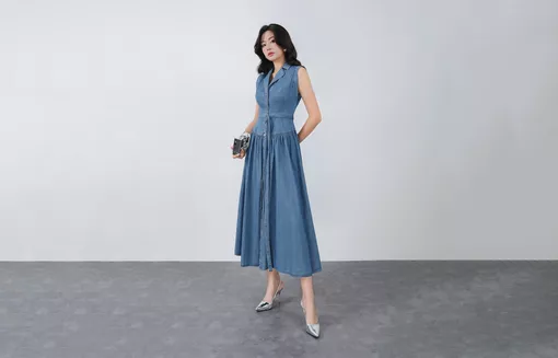 Tiện lợi và không bao giờ lỗi mốt với những chiếc đầm denim