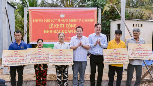 Xã Vĩnh Điều khởi công xây dựng 11 căn nhà Đại đoàn kết