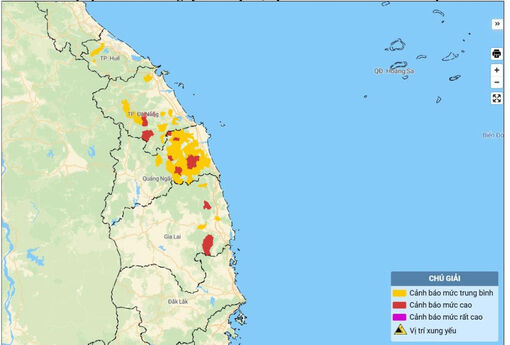 Cảnh báo lũ quét, sạt lở đất do mưa lũ từ Huế đến Gia Lai