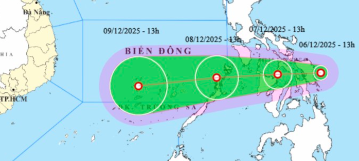 Áp thấp nhiệt đới giật cấp 8 sắp vào Biển Đông