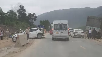 Đà Nẵng: 11 ô tô tai nạn liên hoàn trên cao tốc La Sơn - Hòa Liên