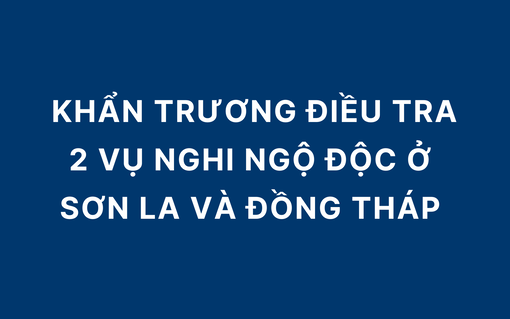 Khẩn trương điều tra 2 vụ nghi ngộ độc ở Sơn La và Đồng Tháp
