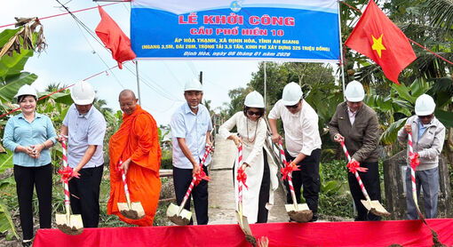 Xã Định Hòa khởi công xây dựng các công trình dân sinh