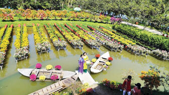 Làng hoa miền Tây Nam Bộ hối hả mùa Tết
