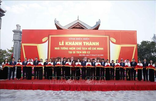 Tổng Bí thư Tô Lâm dự Lễ Khánh thành Nhà tưởng niệm Chủ tịch Hồ Chí Minh tại di tích đồi E2