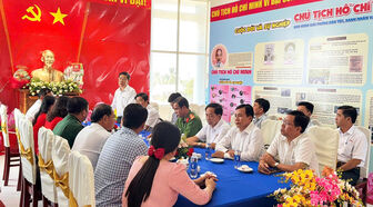 Xã Vĩnh Bình tổ chức lễ an vị tượng đồng Chủ tịch Hồ Chí Minh và ra mắt không gian văn hóa Hồ Chí Minh