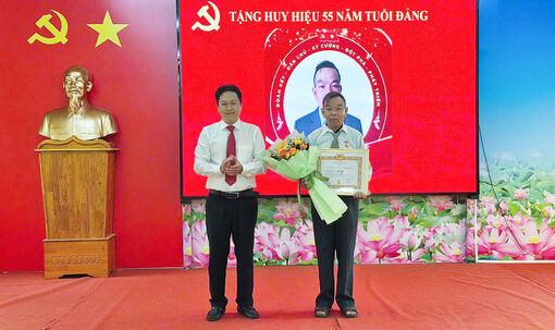 An Giang: Nhiều địa phương, đơn vị tổ chức lễ trao tặng Huy hiệu Đảng đợt 3/2