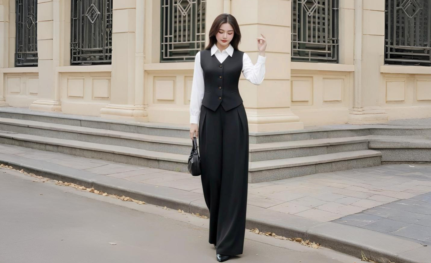 Áo gile và sơ mi, cặp bài trùng cho diện mạo trẻ trung sành điệu