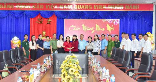 Chúc tết cơ quan, đơn vị, người có công với cách mạng tại các xã Châu Phú, An Châu, Bình Mỹ và Vĩnh Thạnh Trung