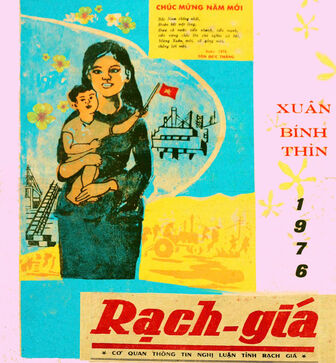 Báo xuân Rạch Giá và Long Châu Hà năm Bính Thìn 1976