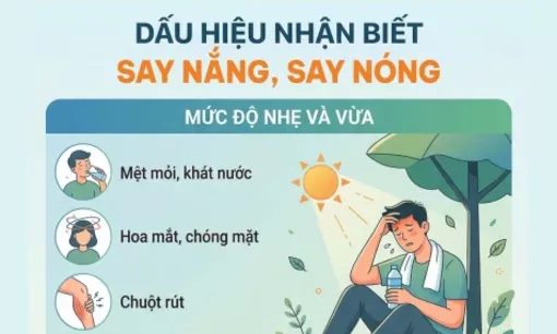 [Infographic] Dấu hiệu nhận biết say nắng, say nóng