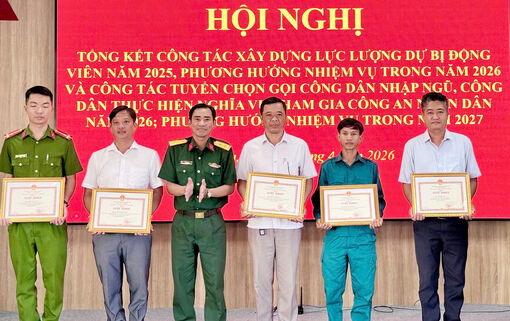 Đông Hòa tổng kết công tác xây dựng lực lượng dự bị động viên