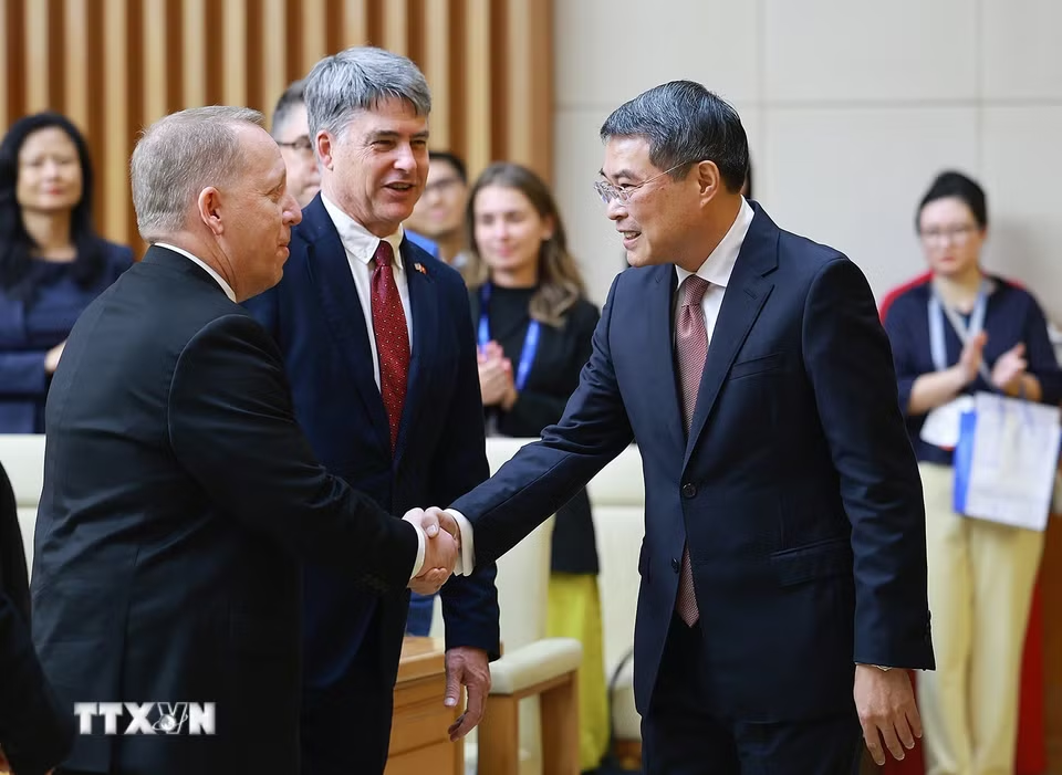 Thủ tướng làm việc với Đoàn doanh nghiệp cấp cao Hội đồng Kinh doanh Hoa Kỳ - ASEAN