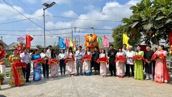 Xã Nhơn Mỹ khánh thành cầu Trần Quang Văn - Phạm Văn Khuôn