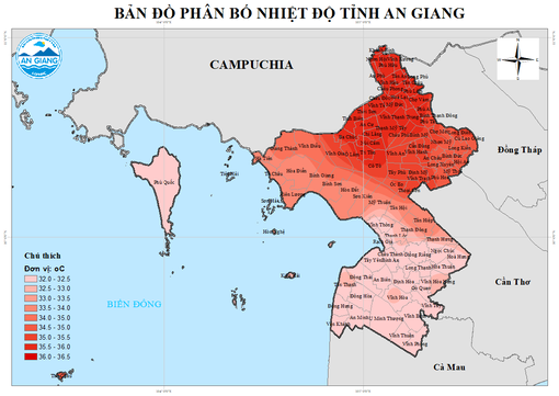 An Giang nắng nóng suy yếu trên hầu hết khu vực trong tỉnh