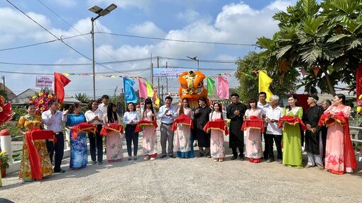 Xã Nhơn Mỹ khánh thành cầu Trần Quang Văn - Phạm Văn Khuôn