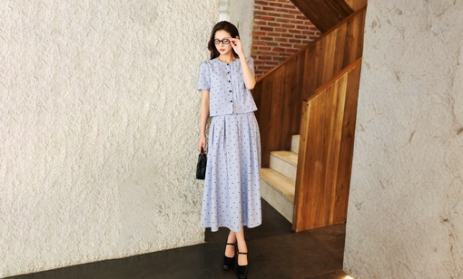 Chân váy chấm bi, điểm nhấn cổ điển cho phong cách hè