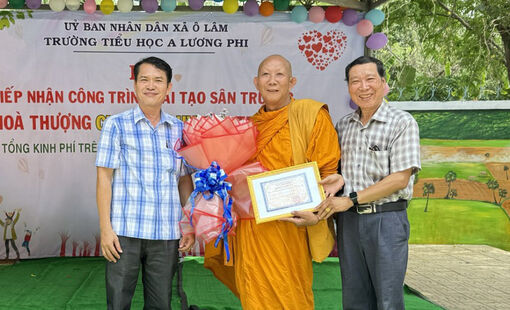 150 triệu đồng thực hiện cải tạo sân Trường Tiểu học “A” Lương Phi (điểm phụ)
