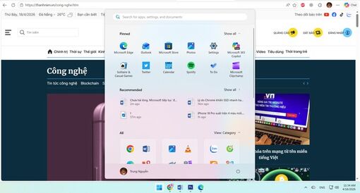 Microsoft tiếp tục cải tiến Start Menu Windows 11